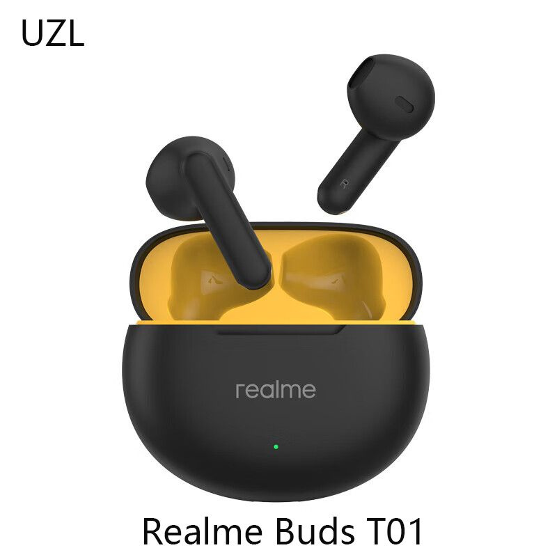 realme Наушники беспроводные с микрофоном realme buds T01, шоколадный  #1