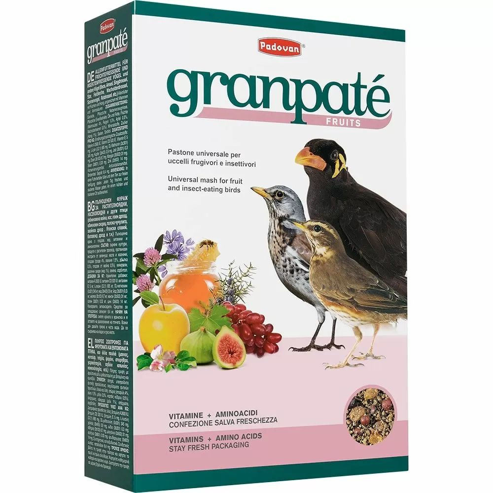 Корм сухой комплексный фруктовый для насекомоядных птиц 1кг Padovan Granpatee Fruits  #1