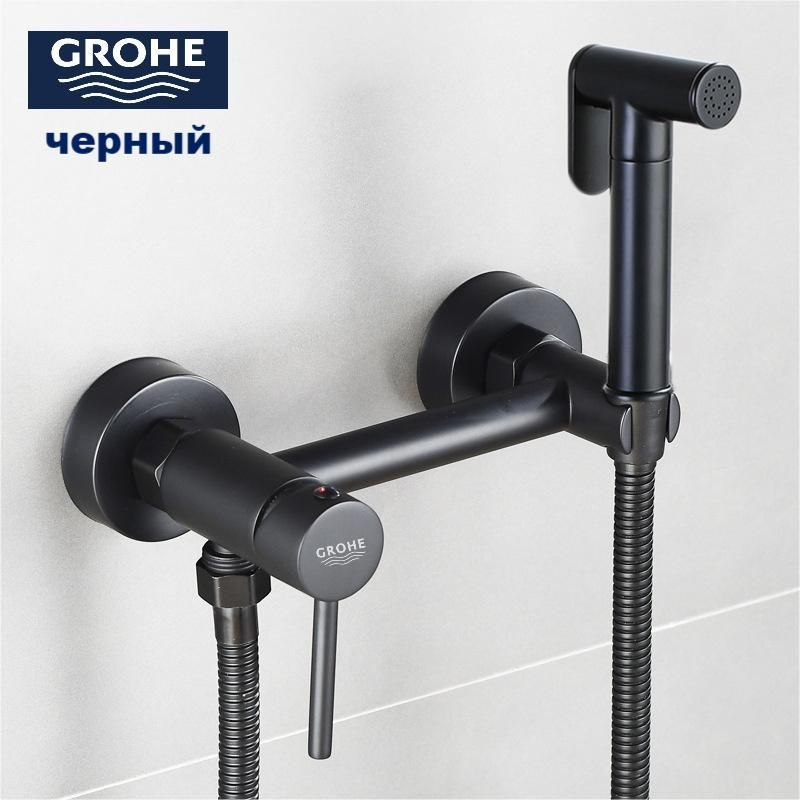 GROHE Смеситель однорычажный с гигиеническим душем #1