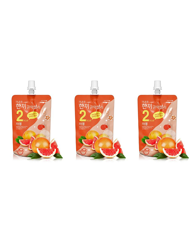 Питьевое желе THEZOEN Diet Konjac Jelly Grapefruit Flavor со вкусом грейпфрута, 3 шт x 150 мл  #1