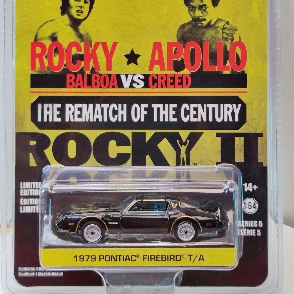 Машинка GreenLight 1/64 Hollywood 5-1979 Pontiac Firebird Rocky II Die-cast Alloy Car Model Collection #1