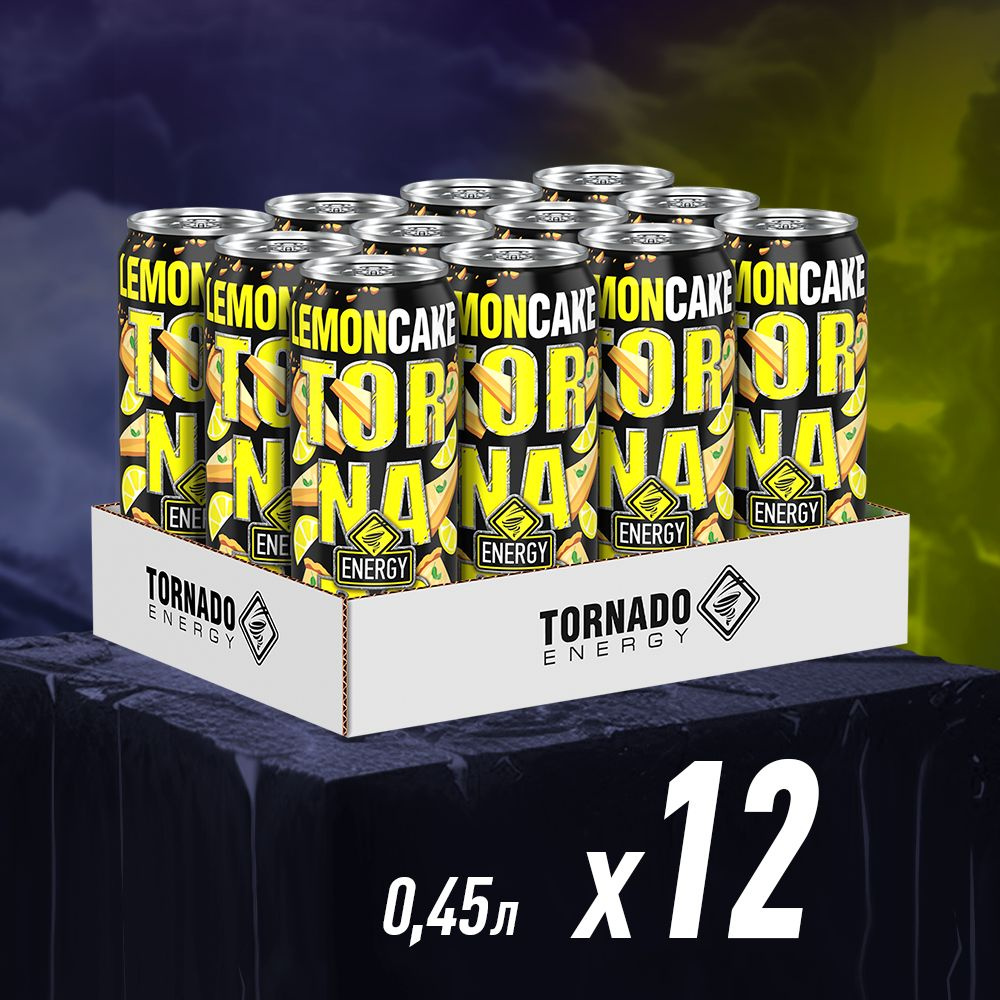 Энергетический напиток Tornado Energy Лимонный пирог, 450 мл х 12 шт  #1