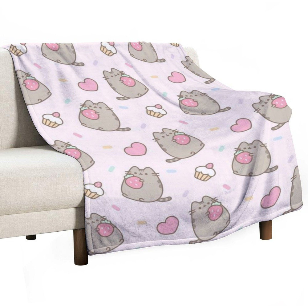 Pusheen Плед плюшевый , Фланель, 200 см х 150 см #1