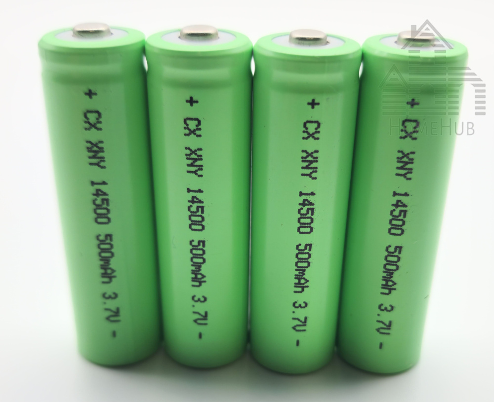 Аккумулятор Li-ion, 14500, 3.7V, 500mAh, с наконечником, 4шт #1