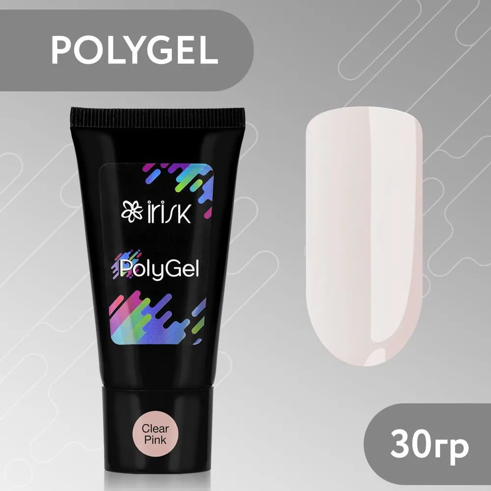 IRISK Полигель POLYGEL, для моделирования, моделирования, наращивания и укрепления ногтей (02 CLEAR - #1