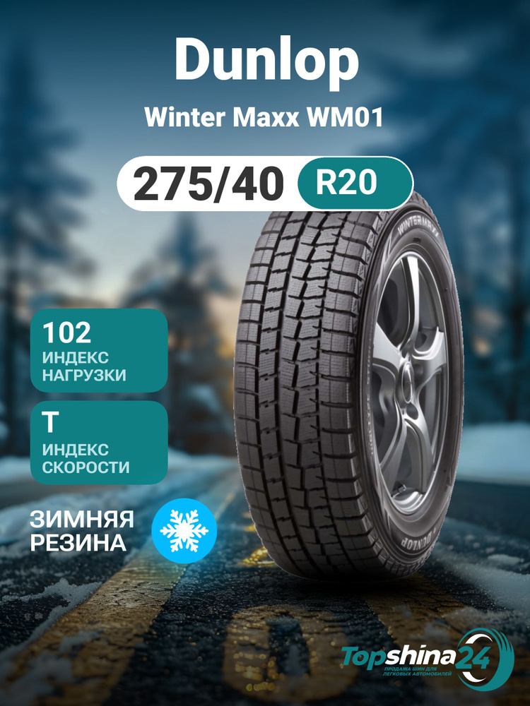 Dunlop Winter Maxx WM01 Шины  зимние 275/40  R20 102T Нешипованные #1