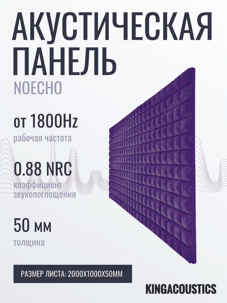 Акустический поролон NOEcho / фиолетовый цвет #1