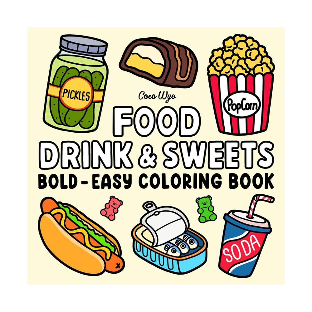 Раскраска антистресс для детей и взрослых "food drink & sweets coloring book"  #1