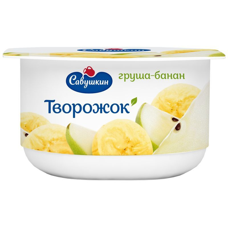 Паста Савушкин творожная груша-банан 3.5%, 120г #1