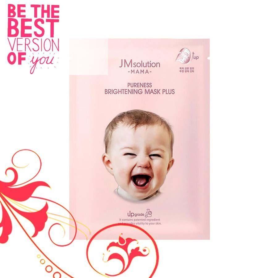 JMsolution Гипоаллергенная тканевая маска для сияния кожи лица / Mama Pureness Brightening Mask Plus, #1