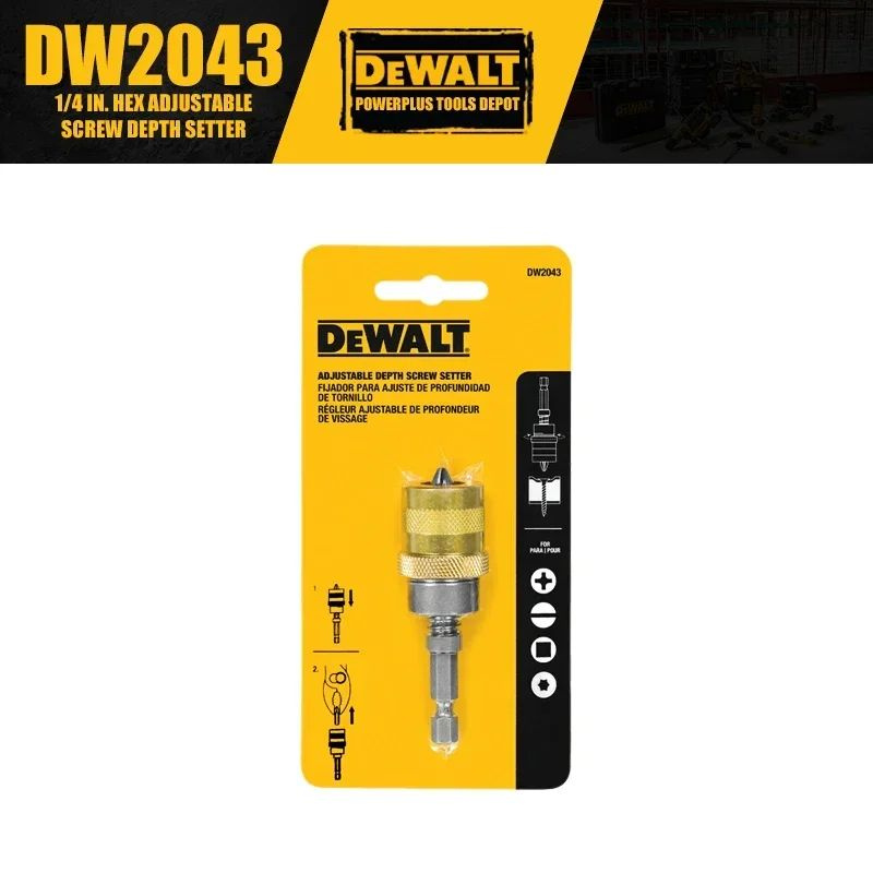 DEWALT DW2043 Регулируемый шестигранный винтовой глубинный набор 1/4 дюйма Аксессуары для инструментов #1