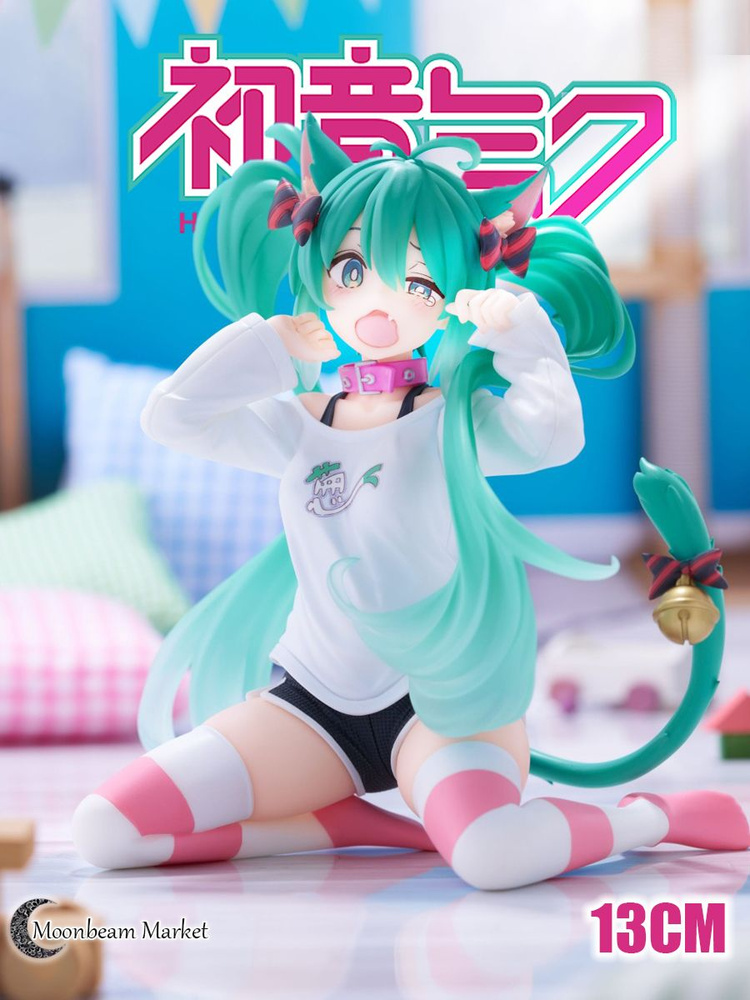 Фигурка Хатсуне Мику / Miku Hatsune кошачье ухо 14CM купить на OZON по ...