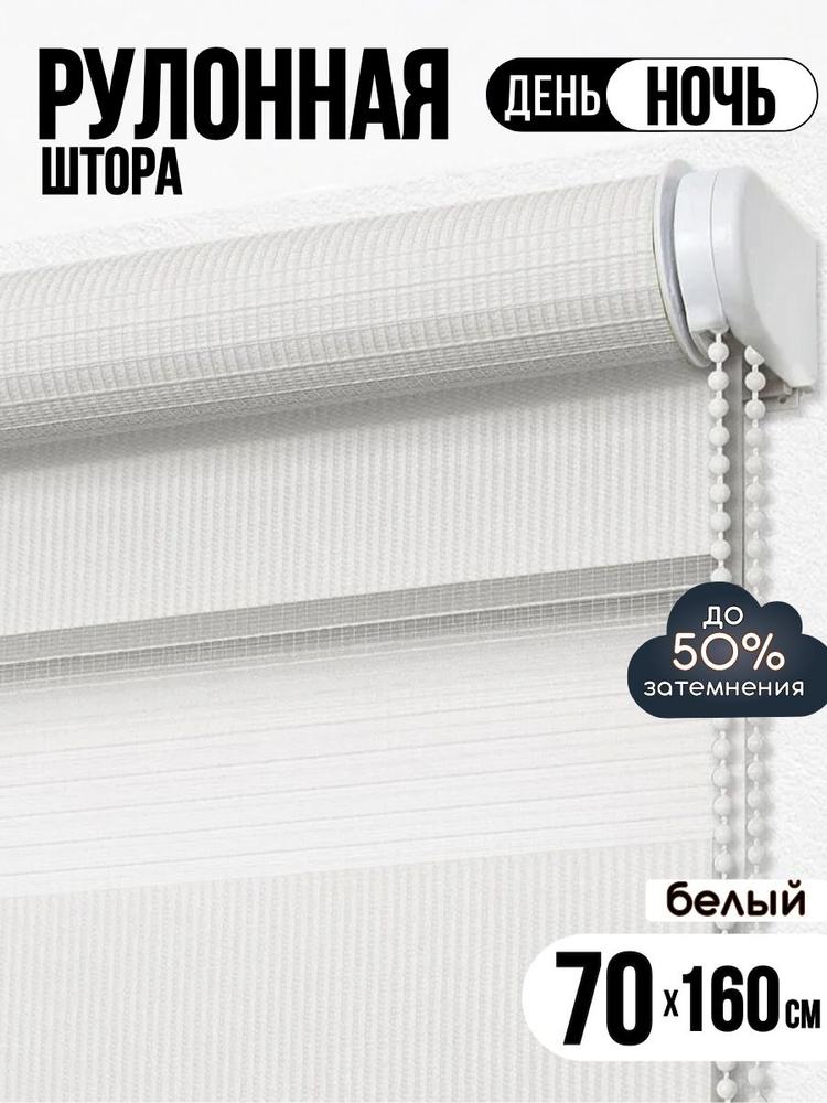 Рулонная штора день ночь 70х160 см #1