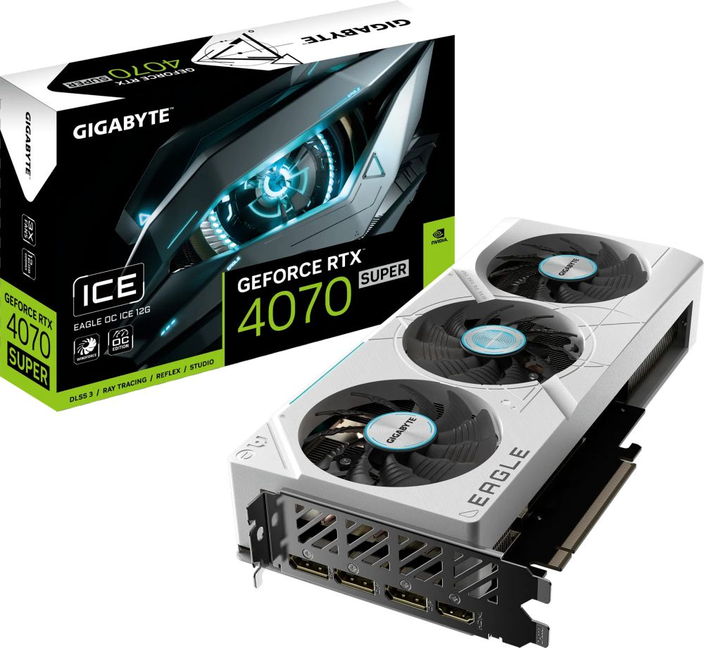 グラフィックボード・グラボ・ビデオカード GIGABYTE RTX 4070 Super EAGLE OC Видеокарта Gigabyte GeForce RTX 4070 SUPER, 12 ГБ PCI-E 4.0 x16