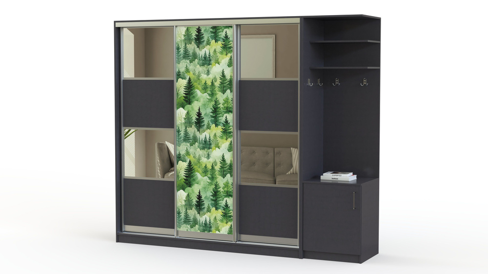 BestMebel Шкаф-купе, 210х60х200 см #1