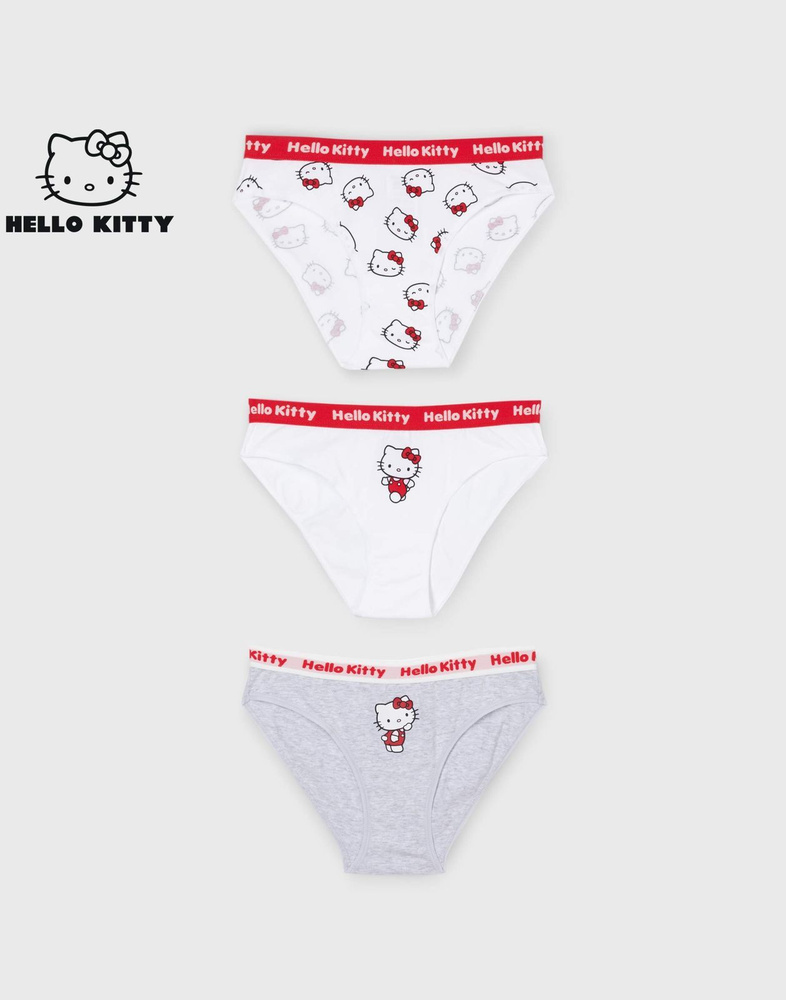 Комплект трусов бикини Gloria Jeans для девочек-подростков Hello Kitty, 3 шт #1