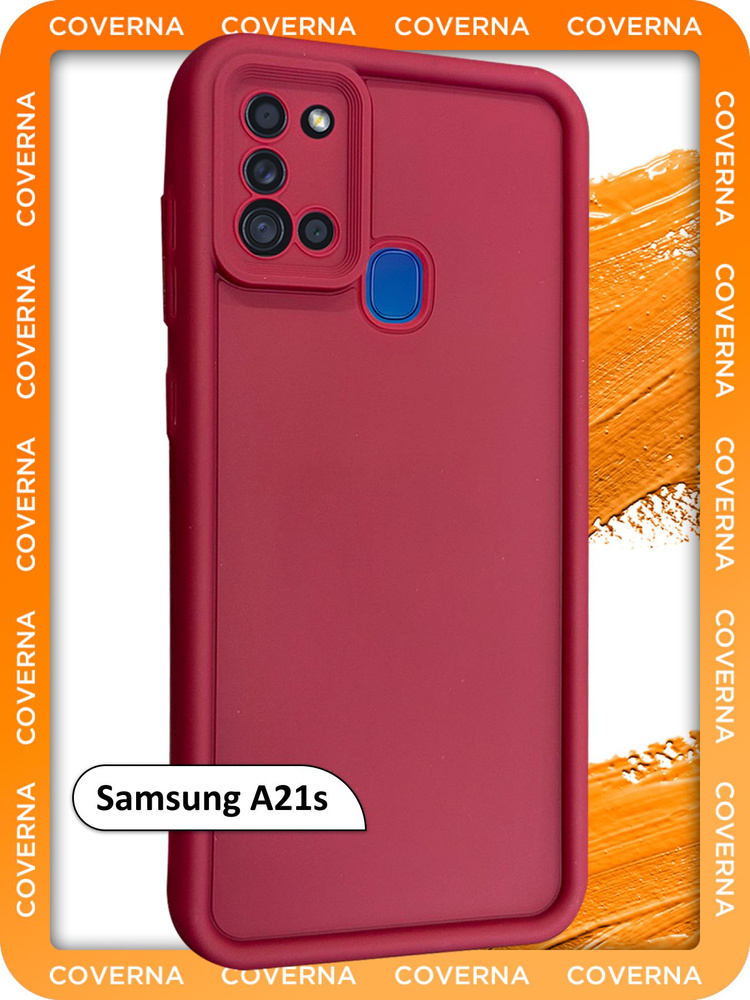 Ударопрочный силиконовый чехол на Samsung A21s, для Самсунг А21s с высокими бортиками #1