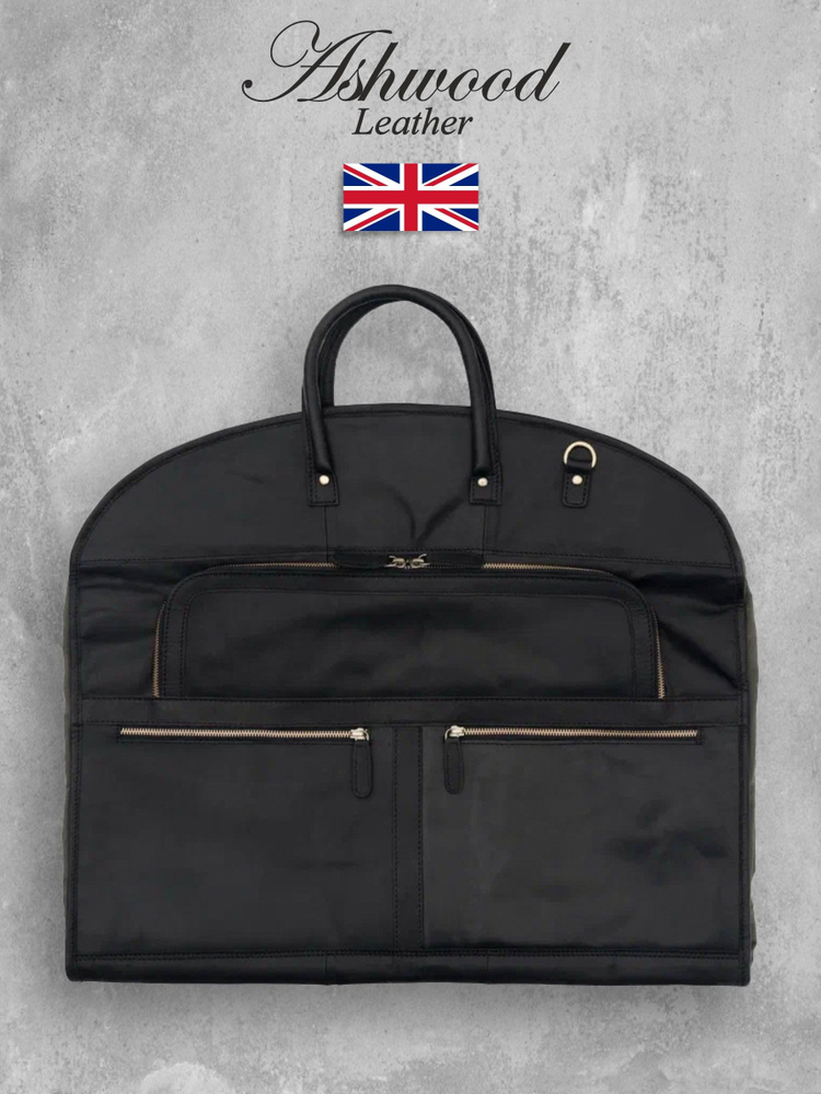 Кожаный портплед Ashwood Leather K-50 Black #1