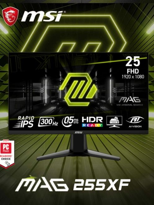 MSI 25" Монитор MAG 255XF (MAG255-XF/HDR10/300Hz/0.5ms GTG/Rapid IPS), IPS, 1920x1080 Full HD, 300 Гц, #1
