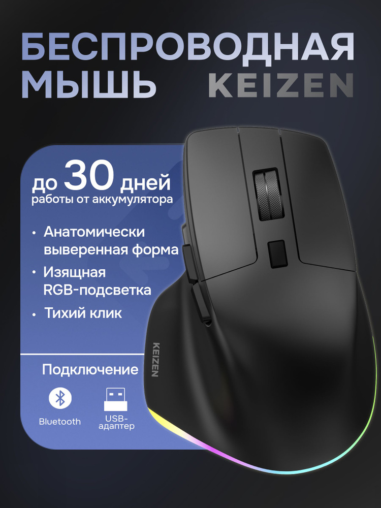 Беспроводная компьютерная мышь с подсветкой KEIZEN (KZ-5495102) #1