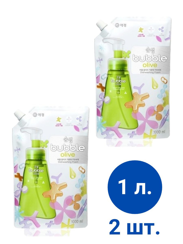 Средство Soonsaem Olive для мытья посуды, 1л, 2 штуки #1