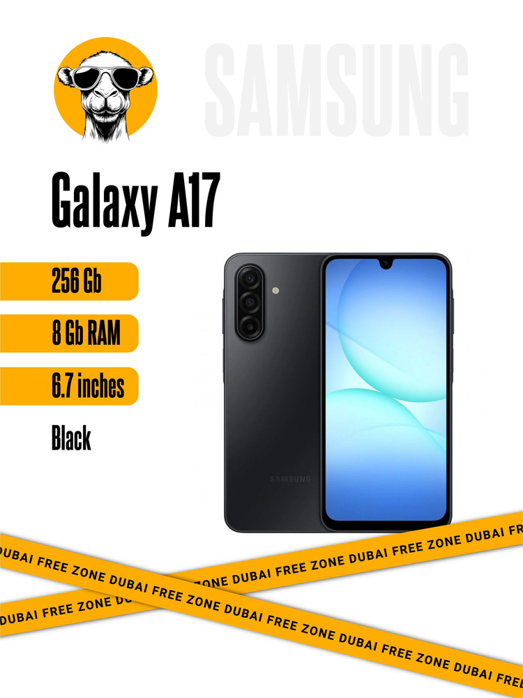 Samsung Смартфон Galaxy A17 Global 8/256 ГБ, Nano-SIM, черный #1