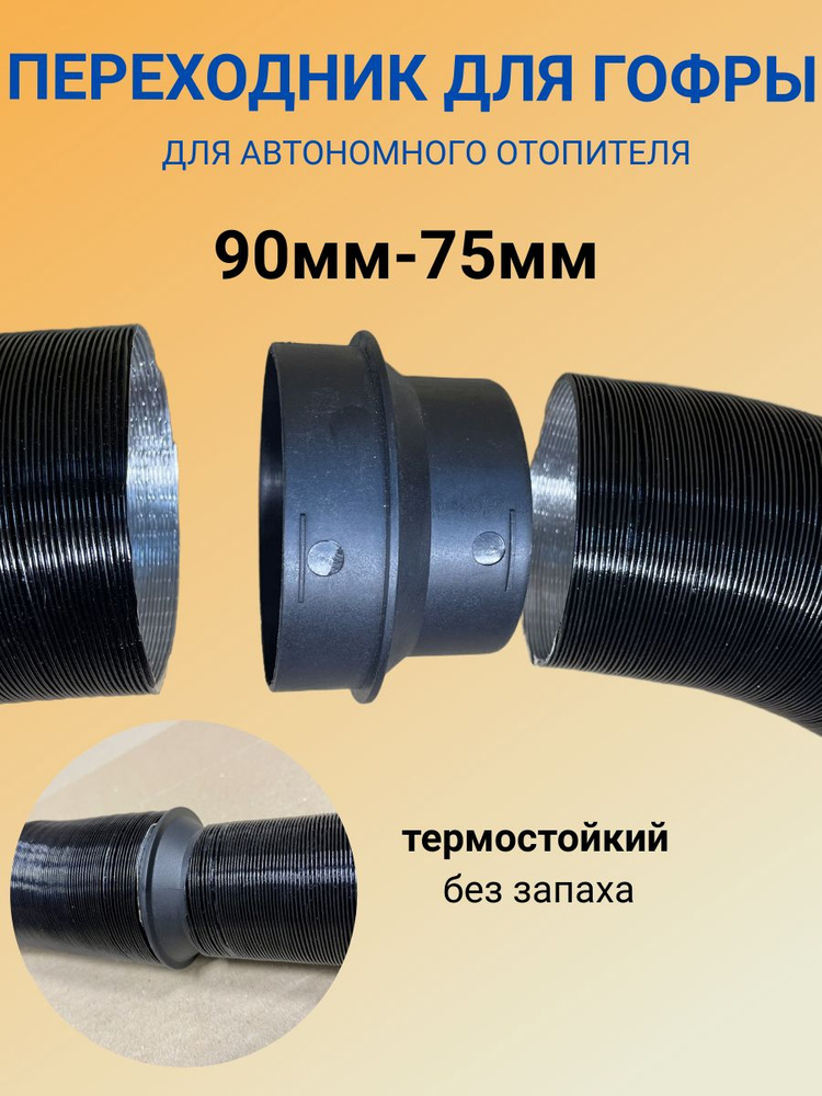 Переходник отопителя (прямой) D20*20 пластик (Пластик)