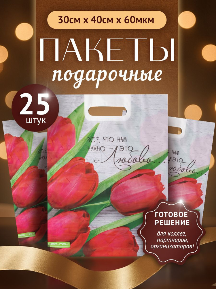 Пакеты подарочные, набор 25шт #1
