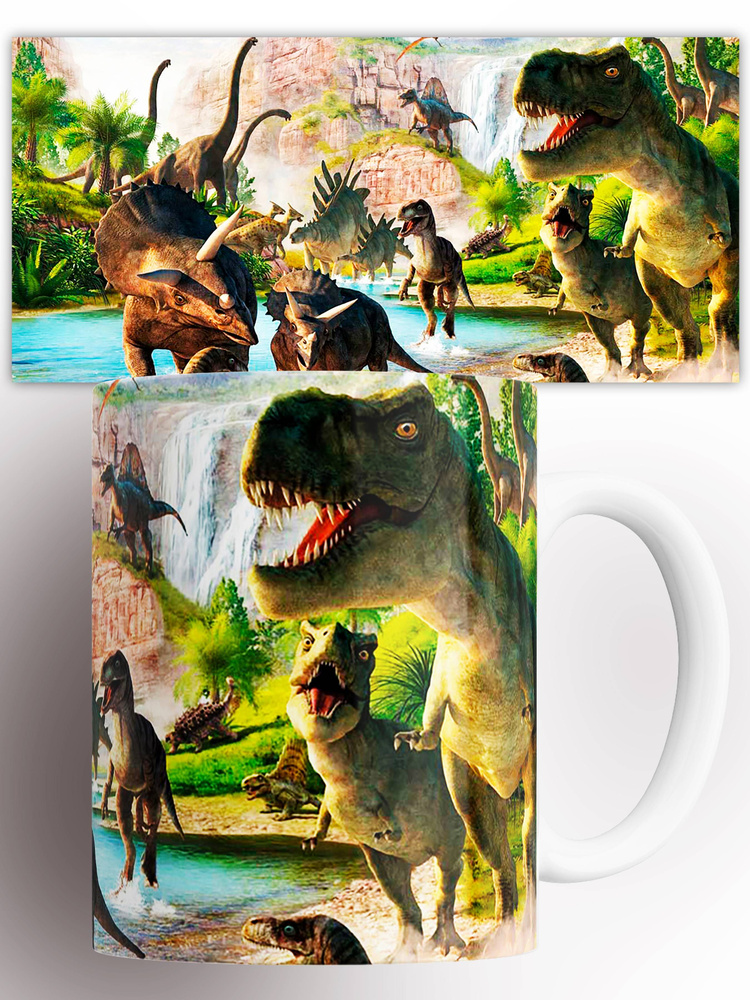 Кружка Динозавры Dinosaurs мультсериал принт 330 мл #1