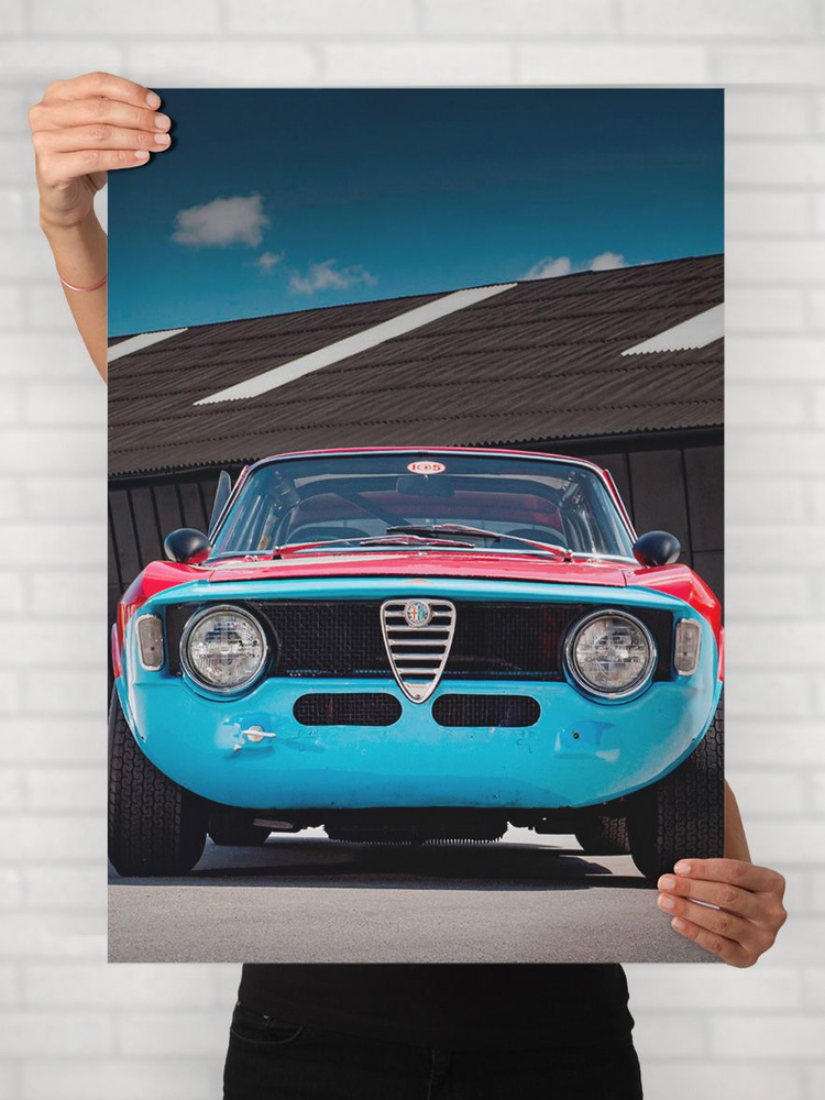 Плакат на стену для интерьера Легенды Авто (Альфа Ромео Джулия Спринт GTA - Alfa Romeo Giulia Sprint #1
