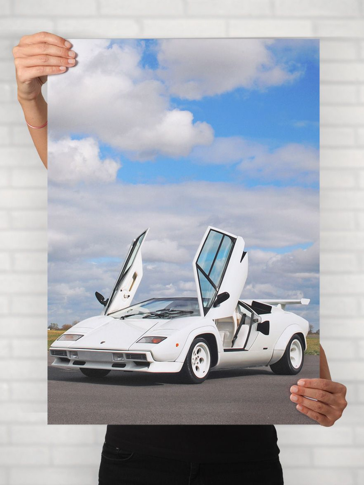 Плакат на стену для интерьера Легенды Авто (Ламборгини Каунтач - Lamborghini Countach 2) - Постер по #1