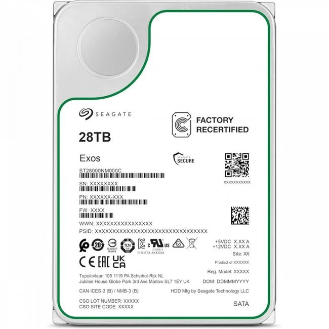 Seagate 28 ТБ Внутренний жесткий диск Seagate ST28000NM000C Жесткий диск HDD SATA 28Tb 7200 Exos X28 #1