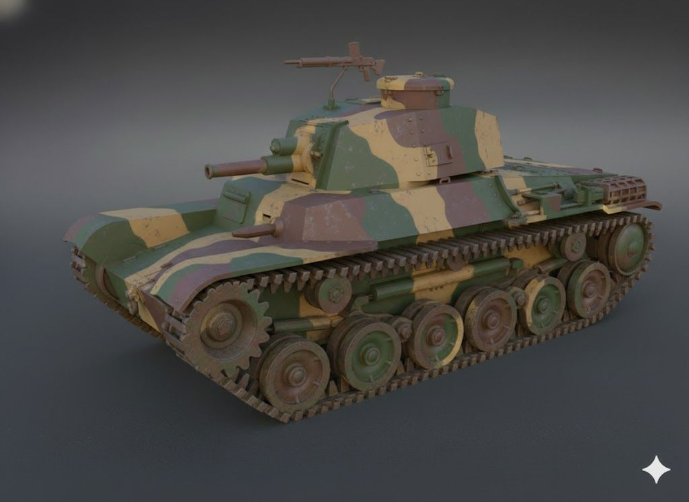 Сборная модель Танк Type-2 Ho-i 75mm в масштабе - 1:100 #10781 #1