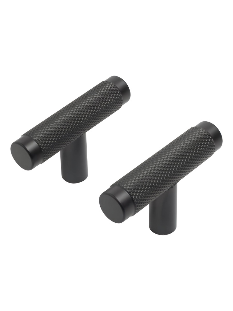 Ручка мебельная StahlBuro AP2308, матовый черный, 2 шт, для шкафов и ящиков, кнопка #1