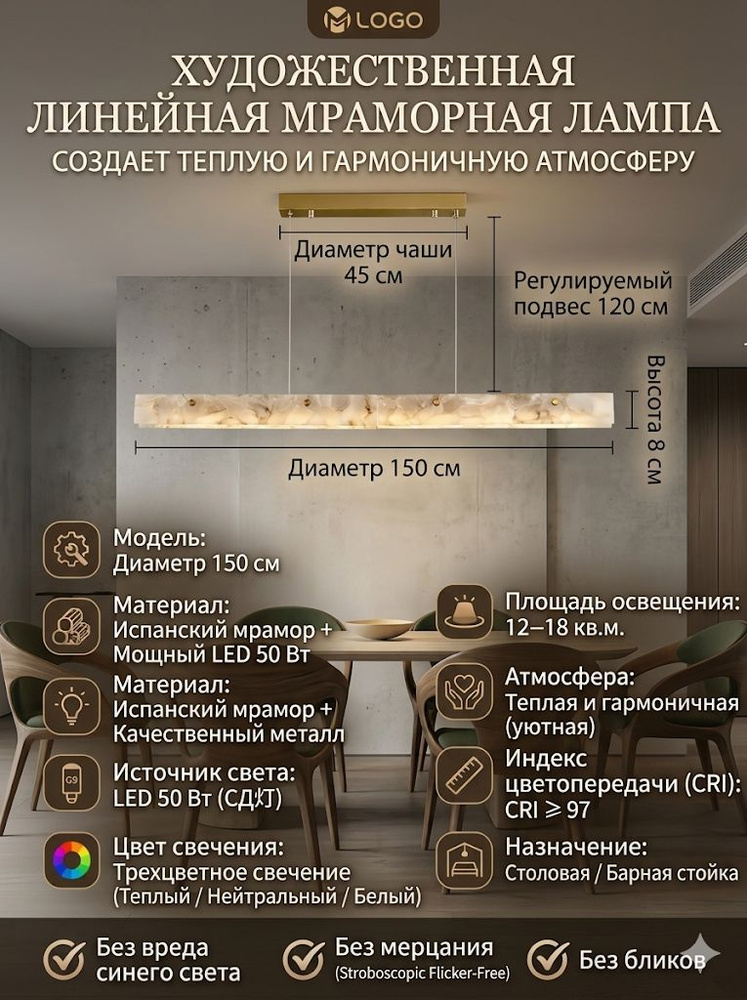 Люстра, 5 Вт #1