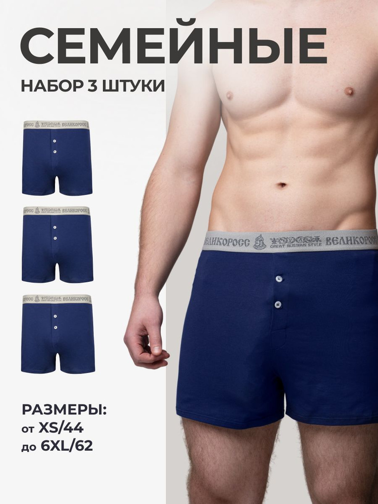 Комплект трусов шорты Великоросс, 3 шт #1