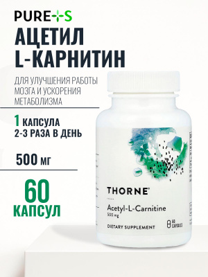 l carnitine thorne Thorne Acetyl-L-Carnitine Dietary Supplement, 500 mg60 capsules