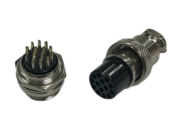 Разъем Авиационный GX20 (мама+папа) 14 pin купить на OZON по