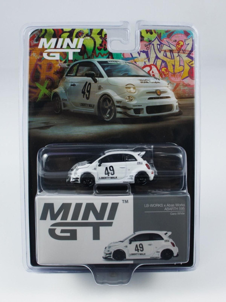 Miniature Abarth 595 Liberty Walk Blanche 1:64 Mini GT MGT00809 - Diecast Neuve