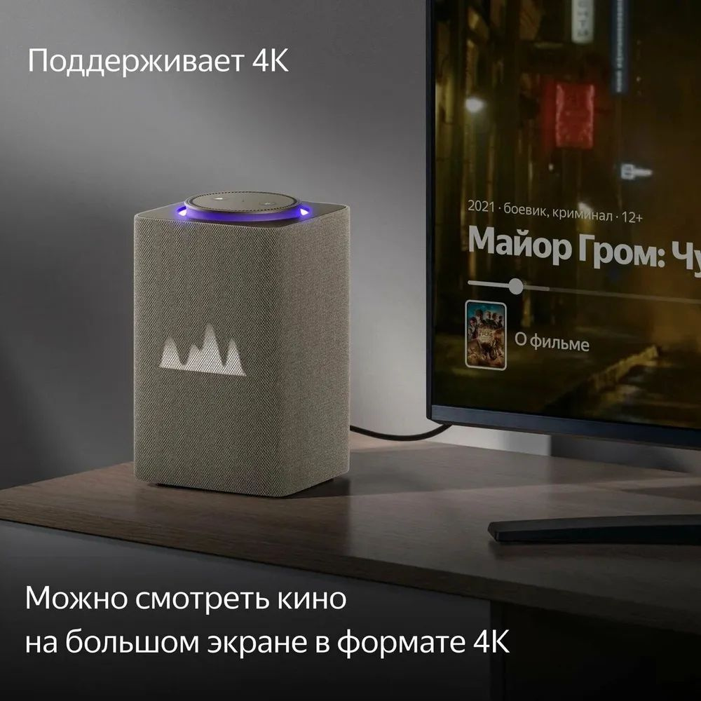 Умная колонка Яндекс Станция 2 с Алисой на YandexGPT, красный рубин ...
