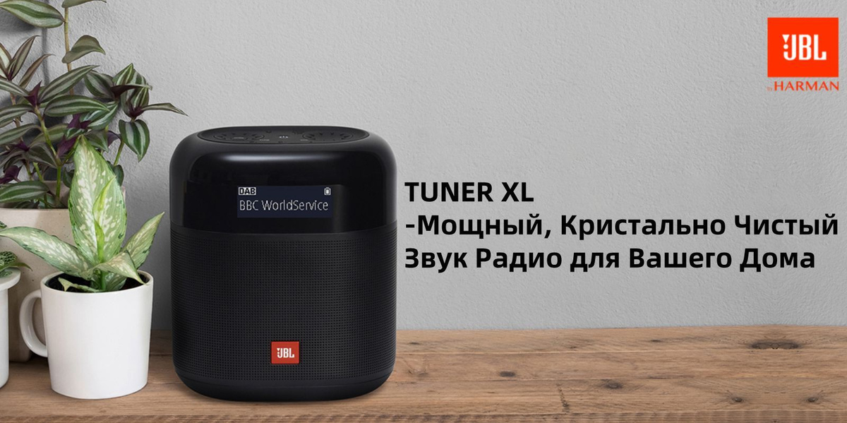 Мощный портативный радиоприемник JBL Tuner XL, Bluetooth-динамик с DAB ...