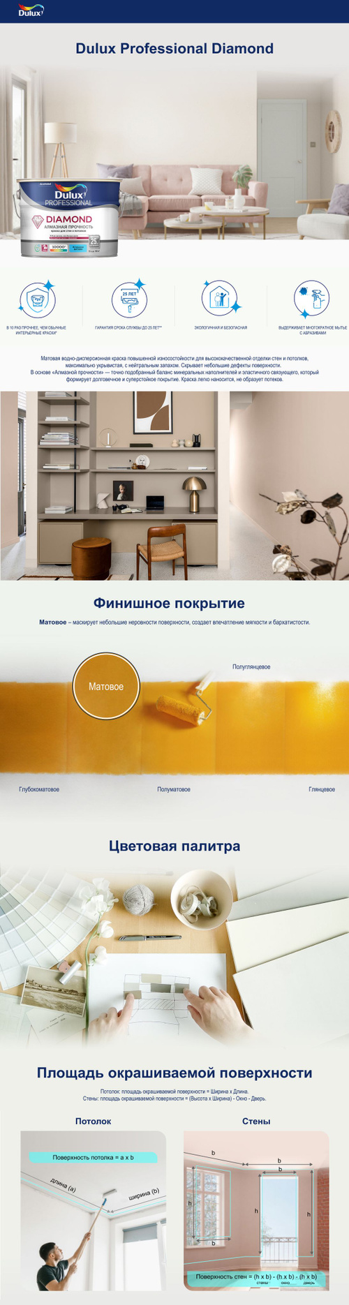 Краска DULUX DIAMOND АЛМАЗНАЯ ПРОЧНОСТЬ_BW Гладкая, Акриловая, Матовое  покрытие, белый - купить в интернет-магазине OZON по выгодной цене  (597026508)