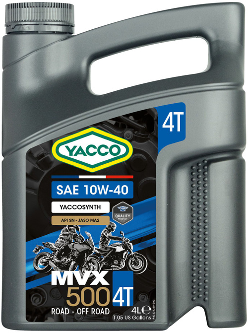 Масло моторное YACCO MVX 500 4T 10W-40 Полусинтетическое 4 л