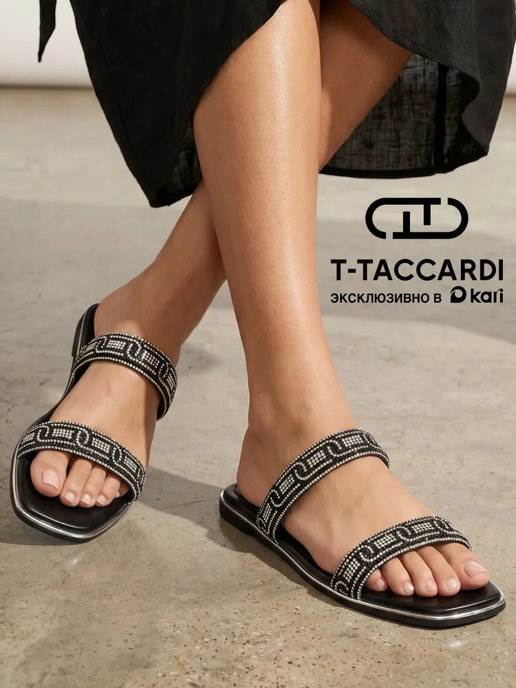Пантолеты T.TACCARDI женские шлепки летние черные