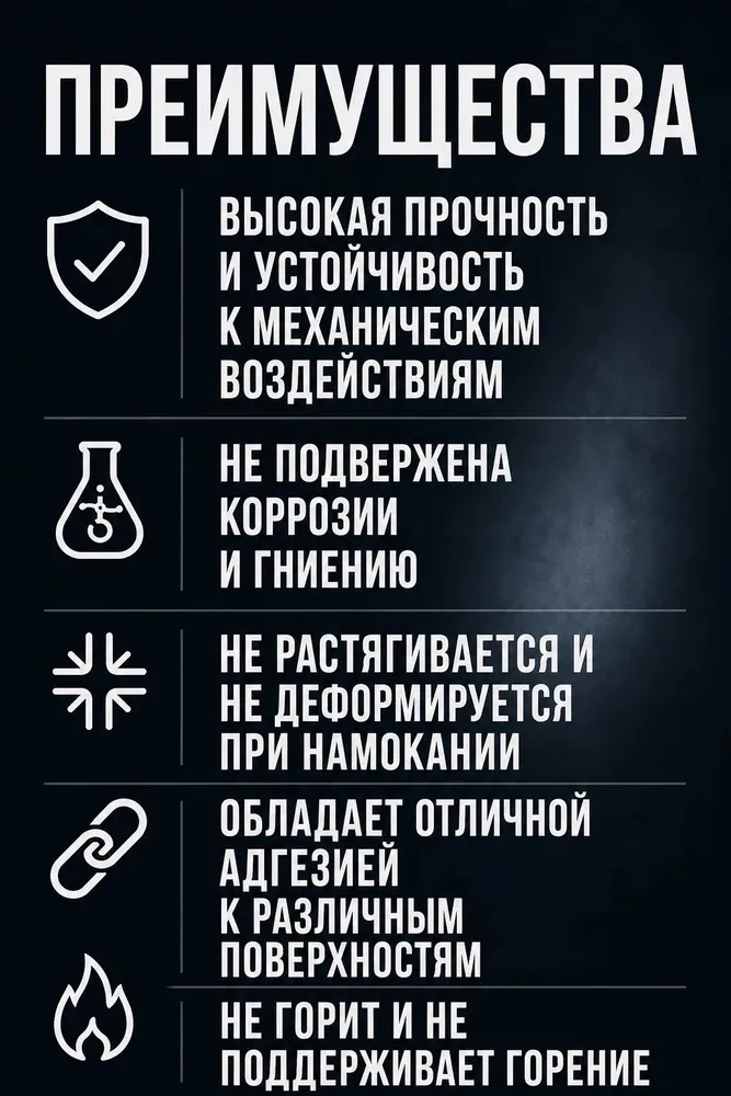 Армирующая лента 50 мм 45 м, 1 шт, 45 м, 1 шт, фото 5