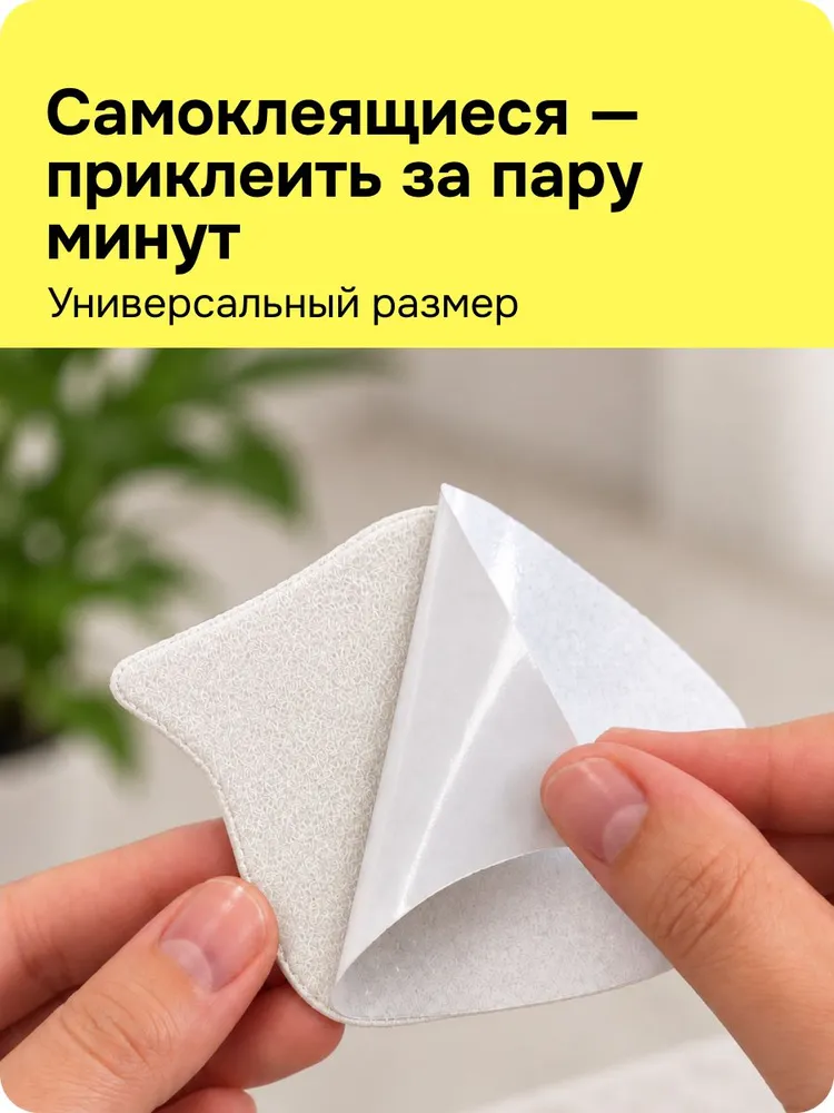 Накладка для ремонта обуви, 2 пары, черные, белый, фото 3