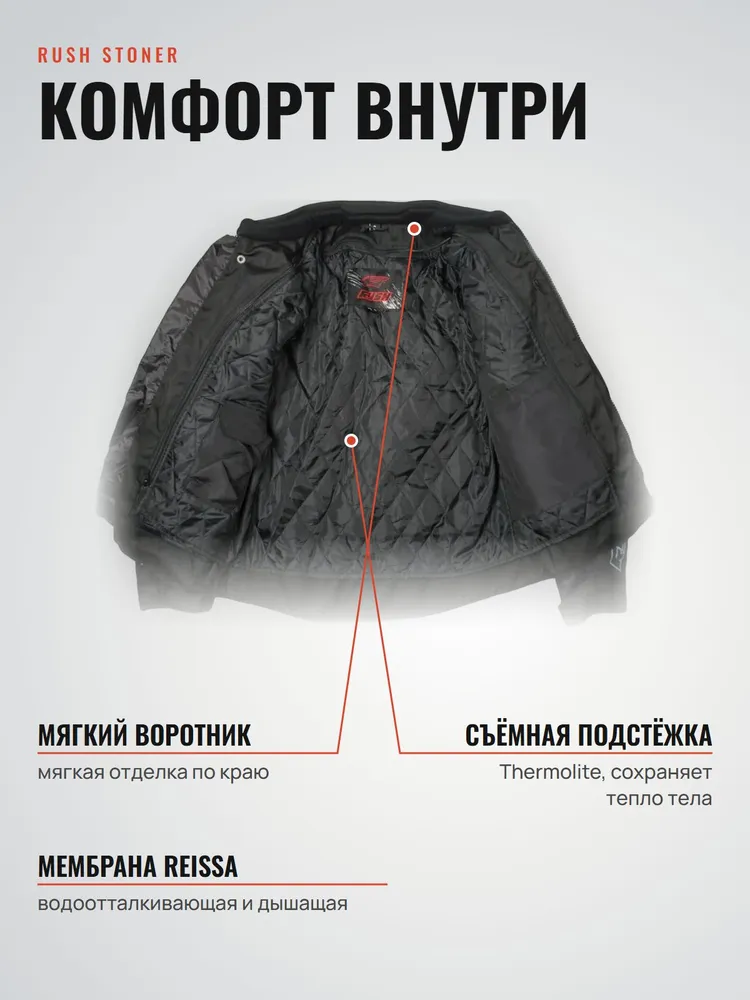 Мотокуртка RUSH STONER, вариант, фото 4