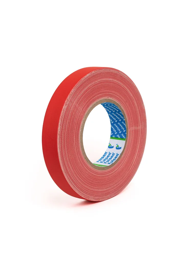 Красный матовый тканевый тейп Gaffer tape Folsen Premium 24мм х 50м., 50 м