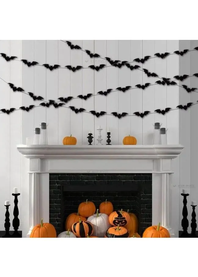 Растяжка летучие мыши на Хэллоуин / Подвесная декорация на HALLOWEEN / Растяжка на Хелуин, вариант, фото 4