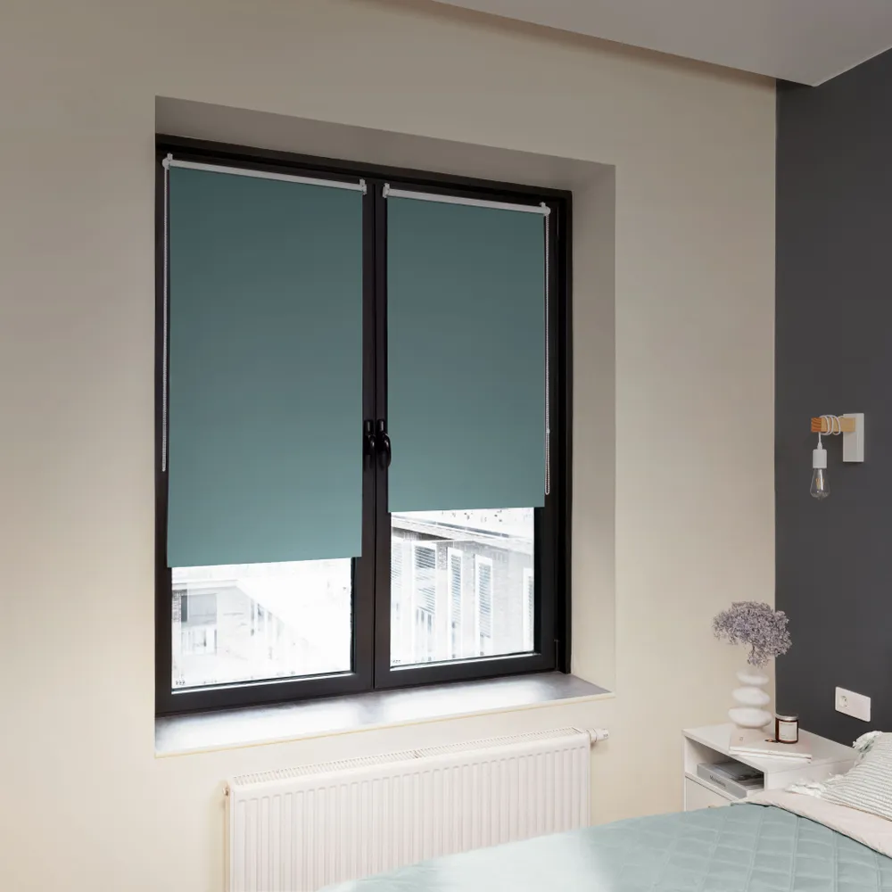 Рулонная штора Ozon Home блэкаут Бирюзовый 055x160, 055x160, фото 4
